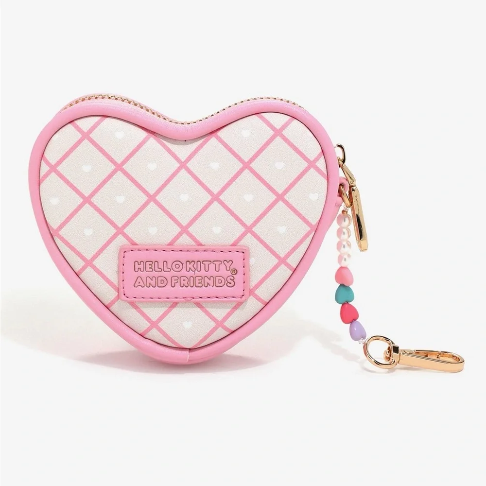 Sanrio Hello Kitty & Friends Emo Kyun Heart Coin Purse Bag Charm BoxLunch Excl - Picture 5 of 6